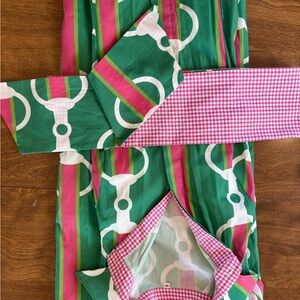 Green and Pink Patterned MIDDY N ME button down dress